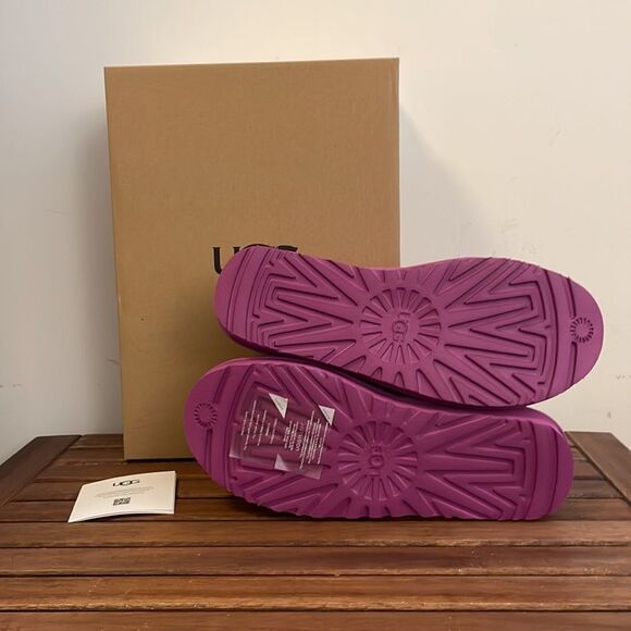 UGG Classic Ultra Mini Booties Mangosteen USA Women Size 10/UK 8/EU 41 - Picture 12 of 15